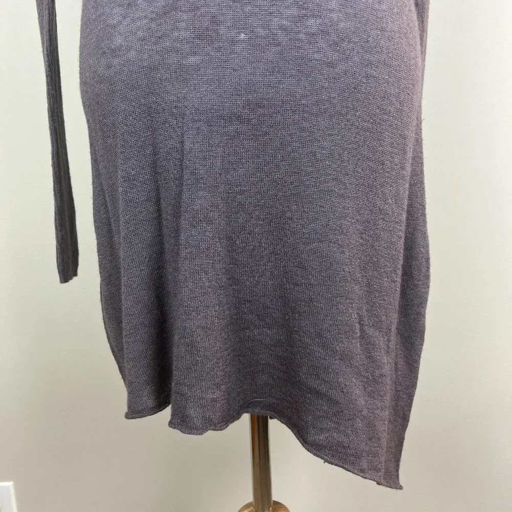 My Tribe Tunic Sweater Womens Small Gray Alpaca Wool Asymmetrical Long‎ Sleeve